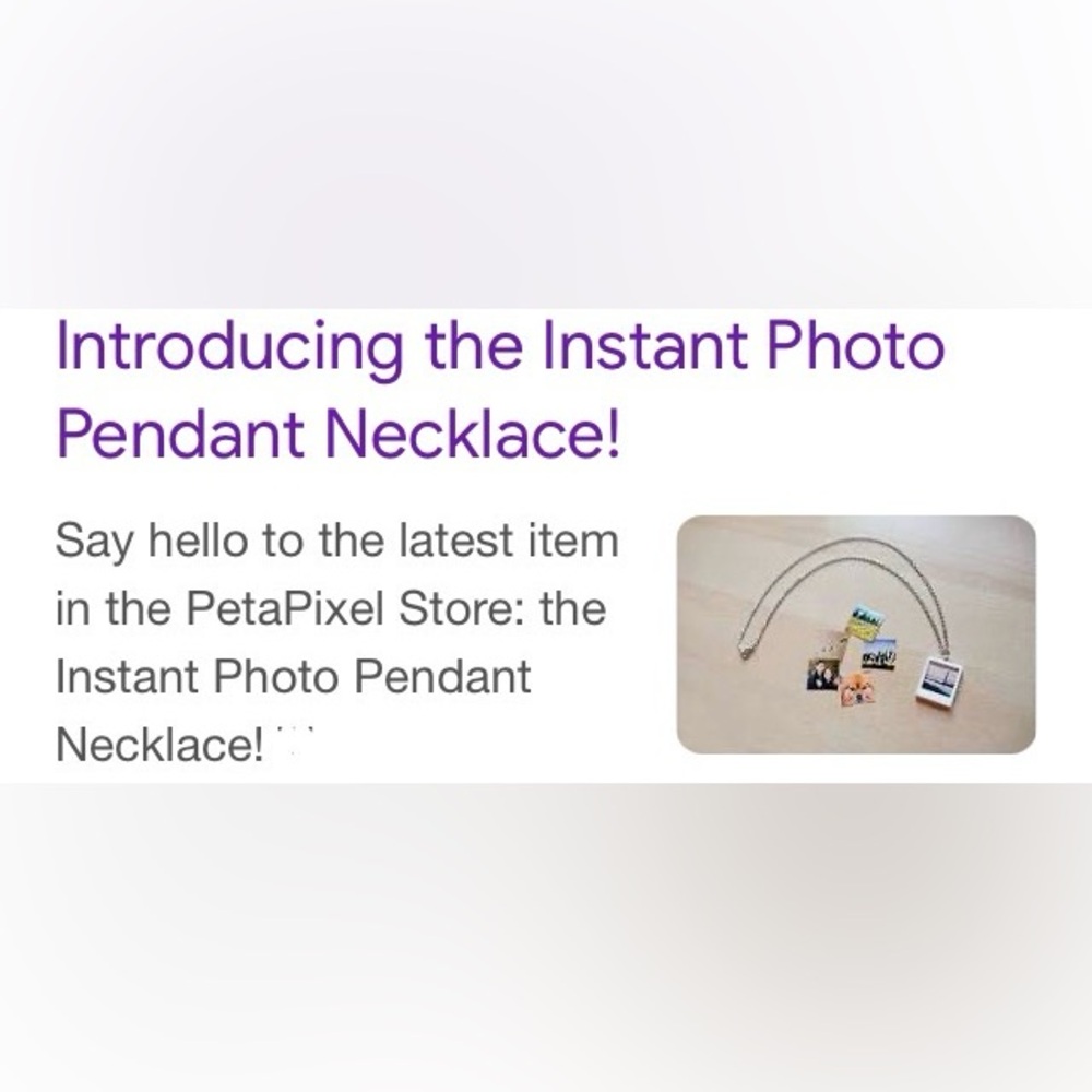 NWT 12 PACK!!! PETAPIXEL Instant Photo Pendant Necklaces Individually Wrapped - Picture 4 of 15